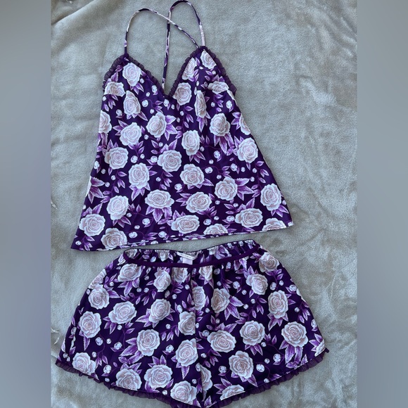 Victoria's Secret Other - Victoria's Secret Purple Floral Pajama Set